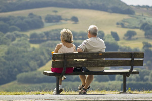 Senior-couple-on-bench